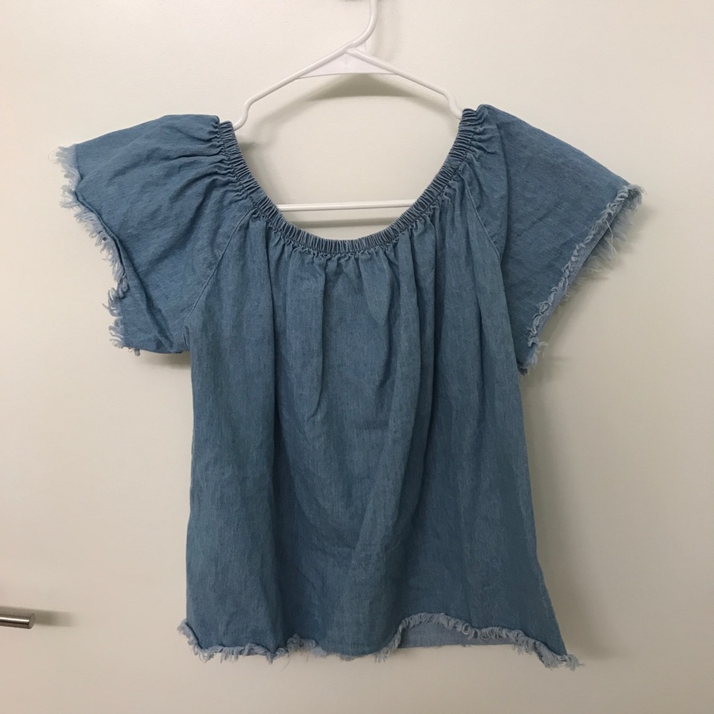 Light denim styled top
